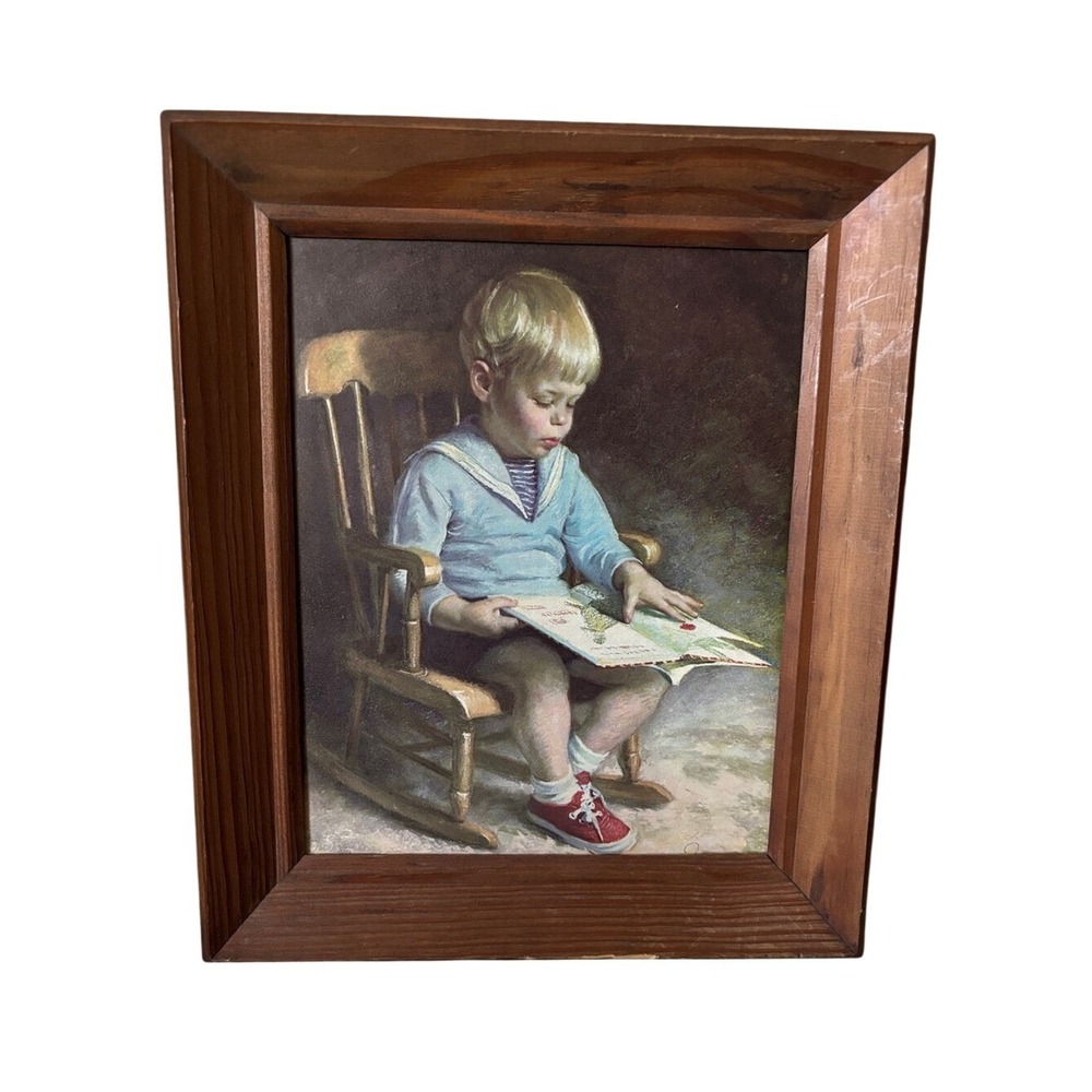 "Gary" and "Gretchen" Vintage Pair Framed Pictures by J. Ingwersen 10"x12" Each - Picture 3 of 7